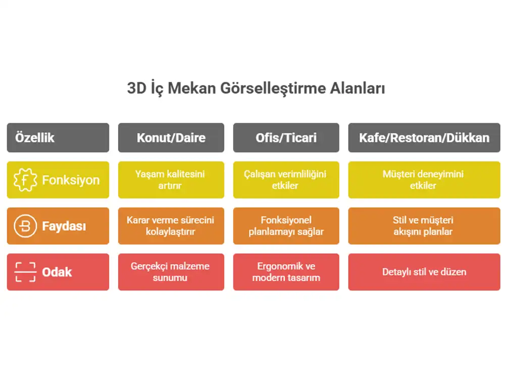 Ankara 3D iç mekan görselleştirme hizmeti 